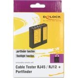 DeLOCK Kabeltester RJ45/RJ12+Portfinder schwarz