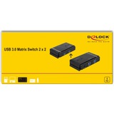 DeLOCK USB 3.0 Matrix Switch 2 x 2 schwarz