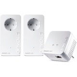 devolo Magic 1 WiFi Multimedia Power Kit, Powerline 2x Adapter mit Steckdose, 1x mini ohne