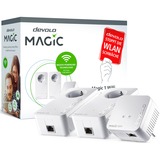 devolo Magic 1 WiFi Multimedia Power Kit, Powerline 2x Adapter mit Steckdose, 1x mini ohne