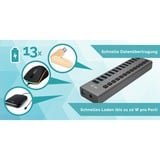 i-tec USB 3.0 Charging HUB 13 port + Power Adapter 60W, USB-Hub schwarz