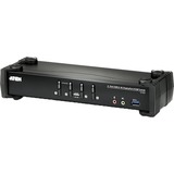 ATEN CS1924 4P USB3.1 4K DP Switch, KVM-Switch schwarz