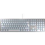 CHERRY KC 6000 SLIM FOR MAC, Tastatur silber/weiß, DE-Layout, SX-Scherentechnologie