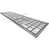 CHERRY KC 6000 SLIM FOR MAC, Tastatur silber/weiß, US-Layout, SX-Scherentechnologie