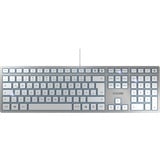 CHERRY KC 6000 SLIM, Tastatur silber, FR-Layout, Scissor-Switch