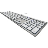 CHERRY KC 6000 SLIM, Tastatur silber, UK-Layout, Scissor-Switch