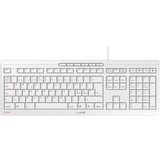 CHERRY STREAM KEYBOARD, Tastatur weiß/grau, BE-Layout, NO-Layout, SE-Layout, SX-Scherentechnologie