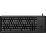 CHERRY Slim Line G84-4400, Tastatur schwarz, US-Layout, integr. Trackball