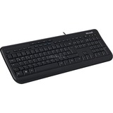 Microsoft Wired Keyboard 600, Tastatur schwarz, DE-Layout, Rubberdome