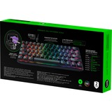 Razer Huntsman Mini, Gaming-Tastatur schwarz, DE-Layout, Razer Clicky Optical (Purple)