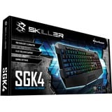 Sharkoon SKILLER SGK4, Gaming-Tastatur schwarz, IT-Layout, Rubberdome