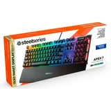SteelSeries APEX 7, Gaming-Tastatur schwarz, DE-Layout, SteelSeries QX2 Blue