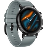 Huawei Watch GT2 42mm Sport, Smartwatch blau/grün, Armband: Lake Cyan, Fluorkautschuk