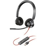 Plantronics Blackwire 3320-M, Headset schwarz, USB-A, Microsoft