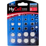HyCell Alkaline Knopfzellen 24er-Set, Batterie 