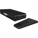ICY BOX IB-DK2241AC Multi DockingStation schwarz, für Notebooks und PCs
