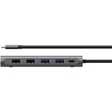 ICY BOX IB-DK4050-CPD, Dockingstation anthrazit, USB-C, HDMI, DisplayPort