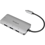 Targus USB-C-Hub an 4x USB-A, USB-Hub silber