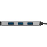 Targus USB-C-Hub an 4x USB-A, USB-Hub silber