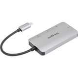 Targus USB-C Mult-Hub 2xUSB/-A und -C, USB-Hub silber