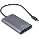 i-tec Adapter Thunderbolt 3 > Dual DisplayPort schwarz