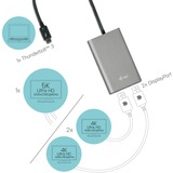 i-tec Adapter Thunderbolt 3 > Dual DisplayPort schwarz