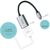 i-tec Adapter USB-C > Metal VGA 1.080p / 60Hz schwarz/silber