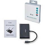 i-tec USB 3.2 Gen 1 Multiport-Hub, USB-C Stecker > 2x USB-A Buchse + HDMI Buchse, USB-Hub schwarz, 13cm, PD, Travel Adapter