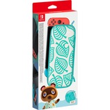 Nintendo Switch-Tasche & -Schutzfolie weiß/grün, Animal Crossing: New Horizons-Edition