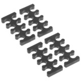 Alphacool Eiskamm X8 - 3mm, Kabelführung schwarz, 4 Stück