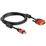DeLOCK Adapter HDMI A (Stecker) > DVI (Stecker) schwarz, 2 Meter