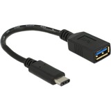 DeLOCK Adapter USB 3.1 Stecker C > Buchse A schwarz, 15cm