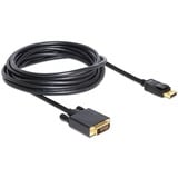 DeLOCK Adapterkabel DisplayPort 1.1 Stecker > DVI 24+1 Stecker schwarz, 5 Meter, passiv