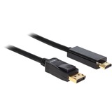 DeLOCK Adapterkabel DisplayPort Stecker > HDMI Stecker schwarz, 2 Meter