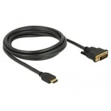 DeLOCK Adapterkabel HDMI > DVI 24+1 bidirektional schwarz, 2 Meter