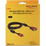 DeLOCK Adapterkabel High Speed HDMI A (Stecker) > DVI (Stecker) schwarz, 3 Meter