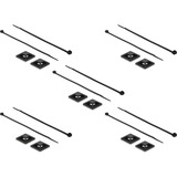 DeLOCK Befestigungssockel 30 x 30mm mit Kabelbinder L 200 x B 4,8mm schwarz, 10 Paar