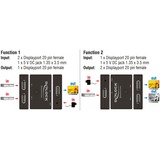 DeLOCK DisplayPort 2 - 1 Switch bidirectional 8K 30 Hz, DisplayPort Switch schwarz