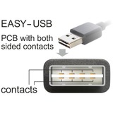 DeLOCK EASY-USB 2.0 Kabel, USB-A Stecker 90° > USB-B Stecker schwarz, 0,5 Meter, rechts / links abgewinkelt