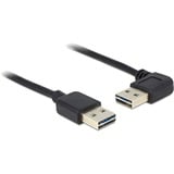 DeLOCK EASY-USB 2.0 Kabel, USB-A Stecker > USB-A Stecker 90° schwarz, 3 Meter, rechts / links abgewinkelt