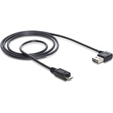 DeLOCK Kabel USB 2.0-A 90°.Stecker > USB Micro-B schwarz, 1 Meter, EASY-USB Stecker