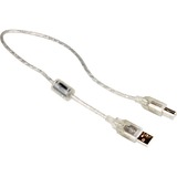DeLOCK Kabel USB 2.0 A-B upstream transparent, 0,5 meter