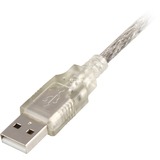 DeLOCK Kabel USB 2.0 A-B upstream transparent, 0,5 meter