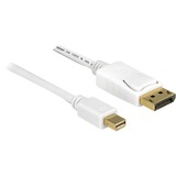 DeLOCK Kabel mini DisplayPort > DisplayPort, Adapter weiß, 1 Meter