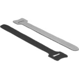 DeLOCK Klett-Kabelbinder 18686 schwarz, 10 Stück