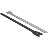 DeLOCK Klett-Kabelbinder 18688 schwarz, 10 Stück