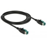 DeLOCK PoweredUSB 12V Kabel,  Stecker > Stecker schwarz, 2 Meter
