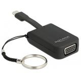 DeLOCK Schlüsselanhänger USB C > VGA (DP Alt Mode), Adapter schwarz