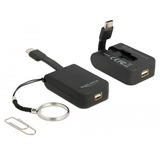 DeLOCK Schlüsselanhänger USB C > mini DisplayPort 4K 60Hz, Adapter schwarz