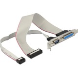 DeLOCK Slotblech >1x Parallel + 1x Seriell, Kabel grau
